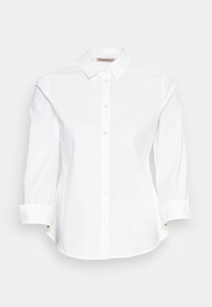 Chemise ANNA FIELD Anna Field Button-down Blouse Blanche Femme | LMW-0411212